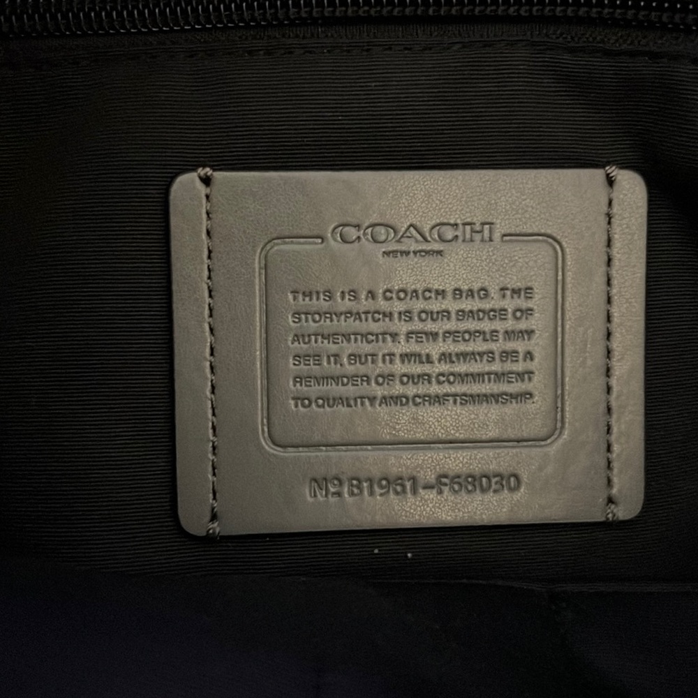 Gray leather Coach briefcase/laptop bag. - Picture 3 of 8